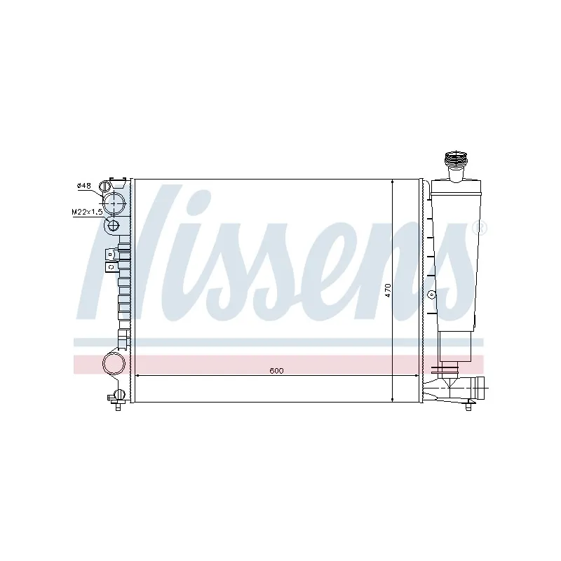Radiateur, refroidissement du moteur NISSENS 693940