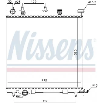 Radiateur, refroidissement du moteur NISSENS