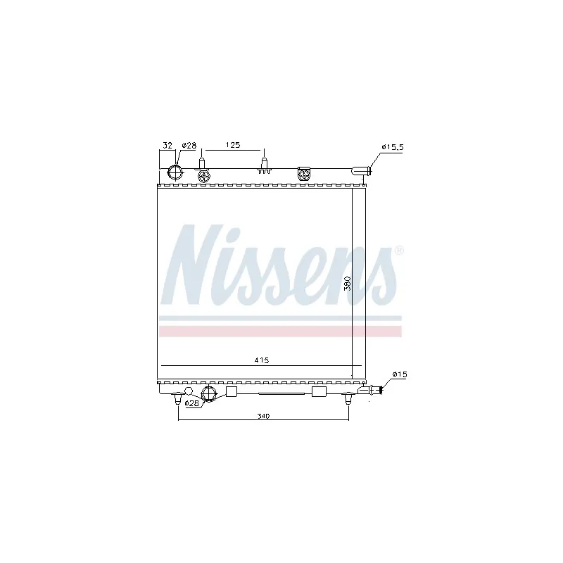 Radiateur, refroidissement du moteur NISSENS 694001