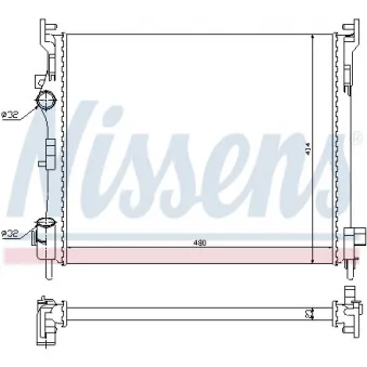 Radiateur, refroidissement du moteur NISSENS 694017