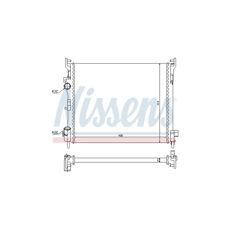 Radiateur, refroidissement du moteur NISSENS 694017