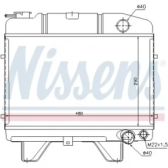 Radiateur, refroidissement du moteur NISSENS