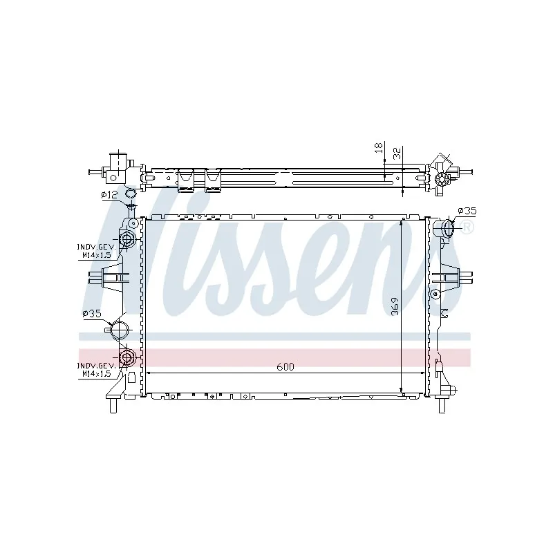 Radiateur, refroidissement du moteur NISSENS 694168