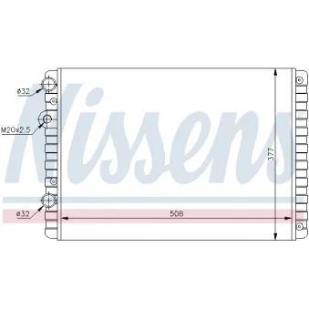 Radiateur, refroidissement du moteur NISSENS 694369