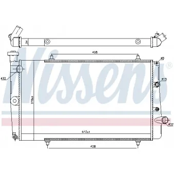 Radiateur, refroidissement du moteur NISSENS