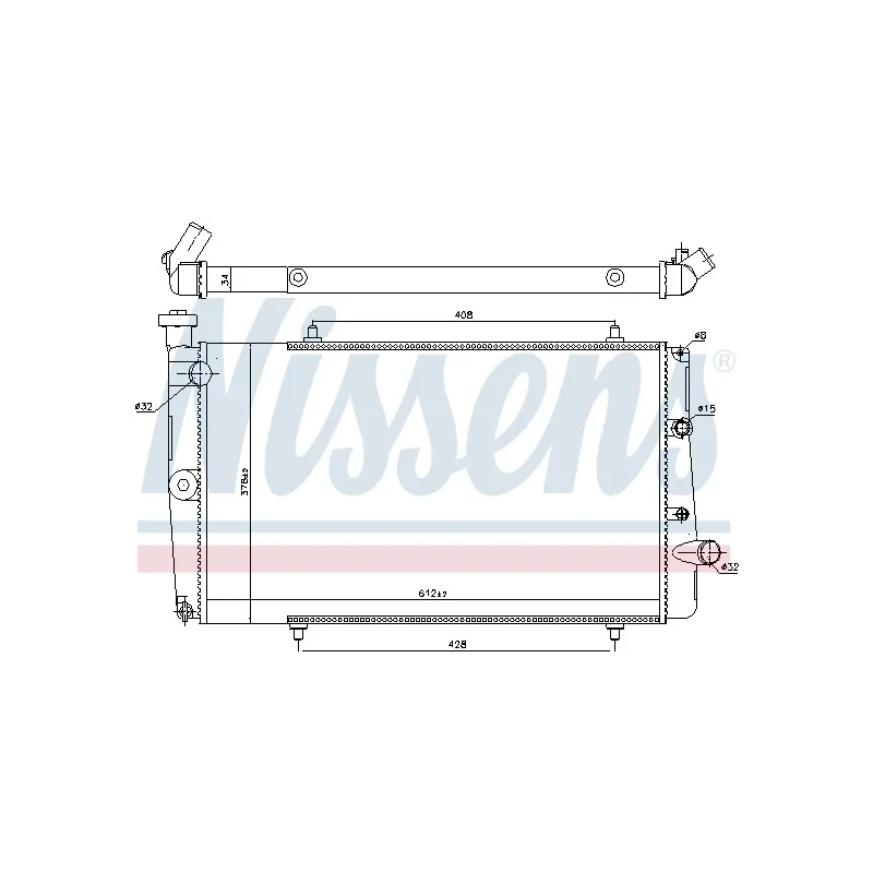 Radiateur, refroidissement du moteur NISSENS 694380