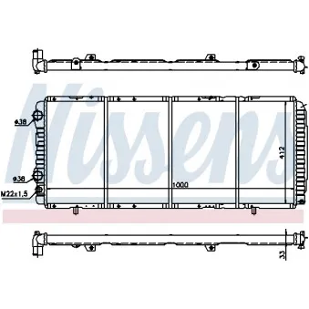 Radiateur, refroidissement du moteur NISSENS 694392
