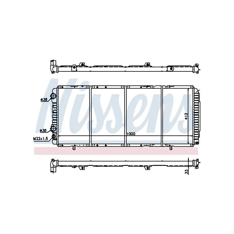 Radiateur, refroidissement du moteur NISSENS 694392