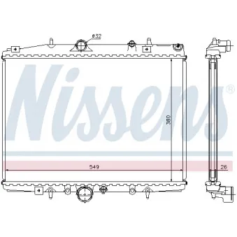 Radiateur, refroidissement du moteur NISSENS