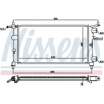 Radiateur, refroidissement du moteur NISSENS