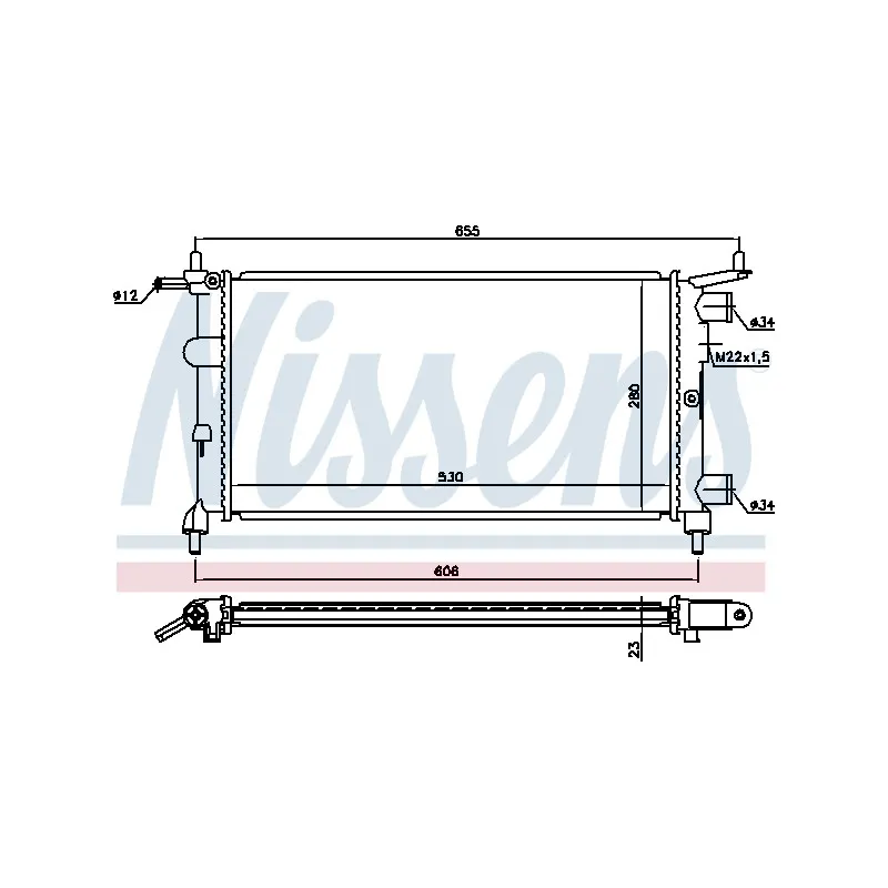 Radiateur, refroidissement du moteur NISSENS 694520