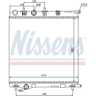 Radiateur, refroidissement du moteur NISSENS 694543