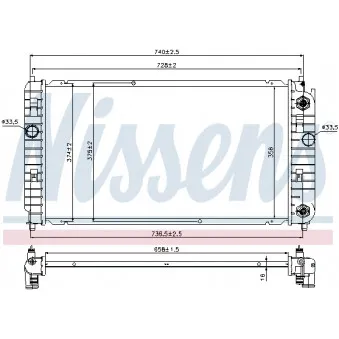 Radiateur, refroidissement du moteur NISSENS