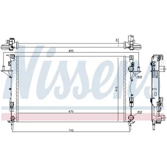 Radiateur, refroidissement du moteur NISSENS 694616