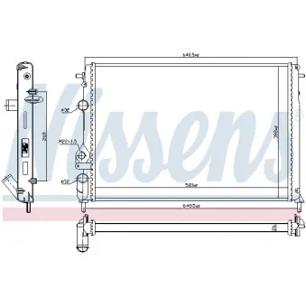 Radiateur, refroidissement du moteur NISSENS 694674