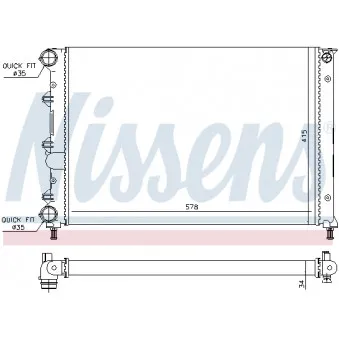 Radiateur, refroidissement du moteur NISSENS
