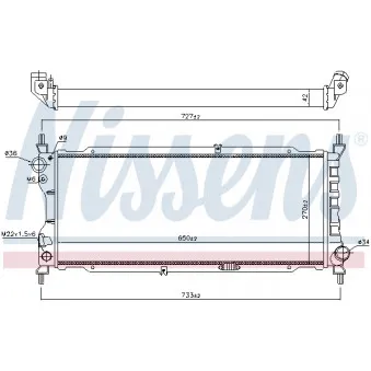 Radiateur, refroidissement du moteur NISSENS 694826
