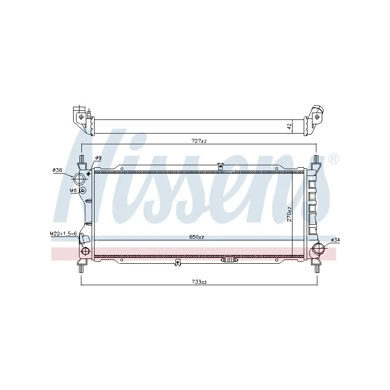 Radiateur, refroidissement du moteur NISSENS 694826