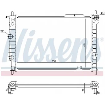Radiateur, refroidissement du moteur NISSENS 694900