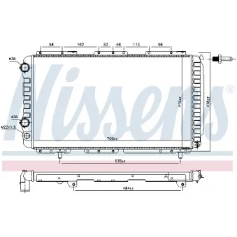 Radiateur, refroidissement du moteur NISSENS