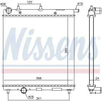 Radiateur, refroidissement du moteur NISSENS 694932
