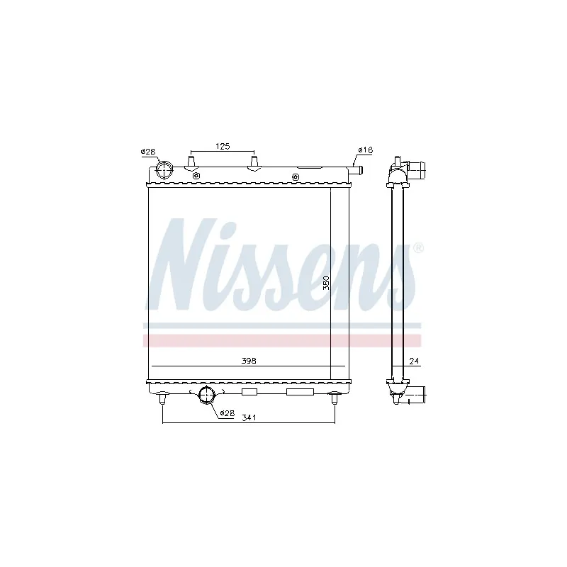 Radiateur, refroidissement du moteur NISSENS 694932