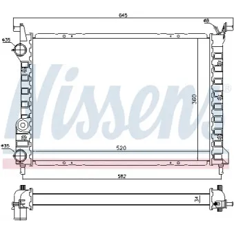 Radiateur, refroidissement du moteur NISSENS 694962