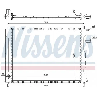 Radiateur, refroidissement du moteur NISSENS