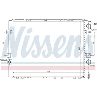 Radiateur, refroidissement du moteur NISSENS