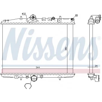 Radiateur, refroidissement du moteur NISSENS
