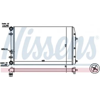 Radiateur, refroidissement du moteur NISSENS 695245