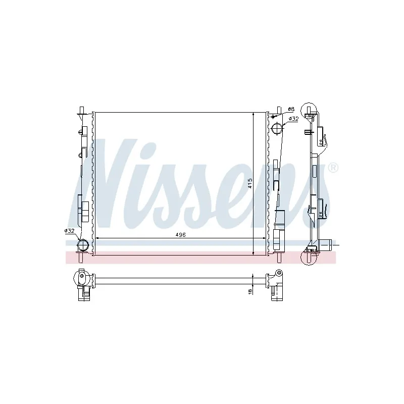 Radiateur, refroidissement du moteur NISSENS 695320
