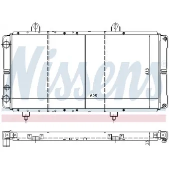 Radiateur, refroidissement du moteur NISSENS 695357