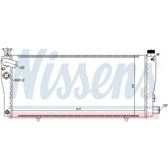 Radiateur, refroidissement du moteur NISSENS 695449