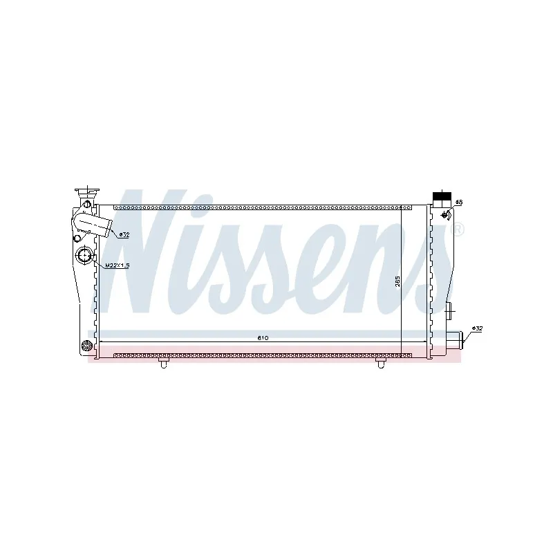 Radiateur, refroidissement du moteur NISSENS 695449