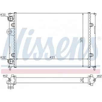 Radiateur, refroidissement du moteur NISSENS
