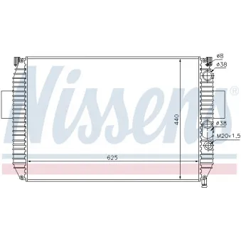 Radiateur, refroidissement du moteur NISSENS 695537