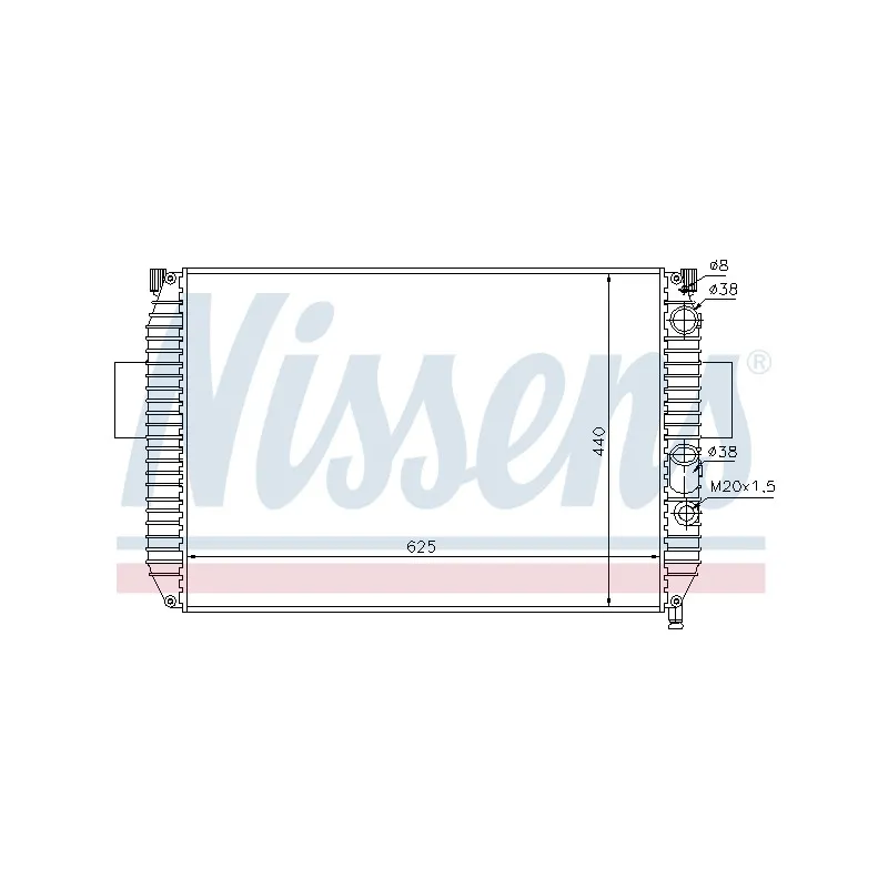 Radiateur, refroidissement du moteur NISSENS 695537