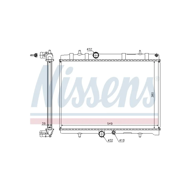 Radiateur, refroidissement du moteur NISSENS 695550