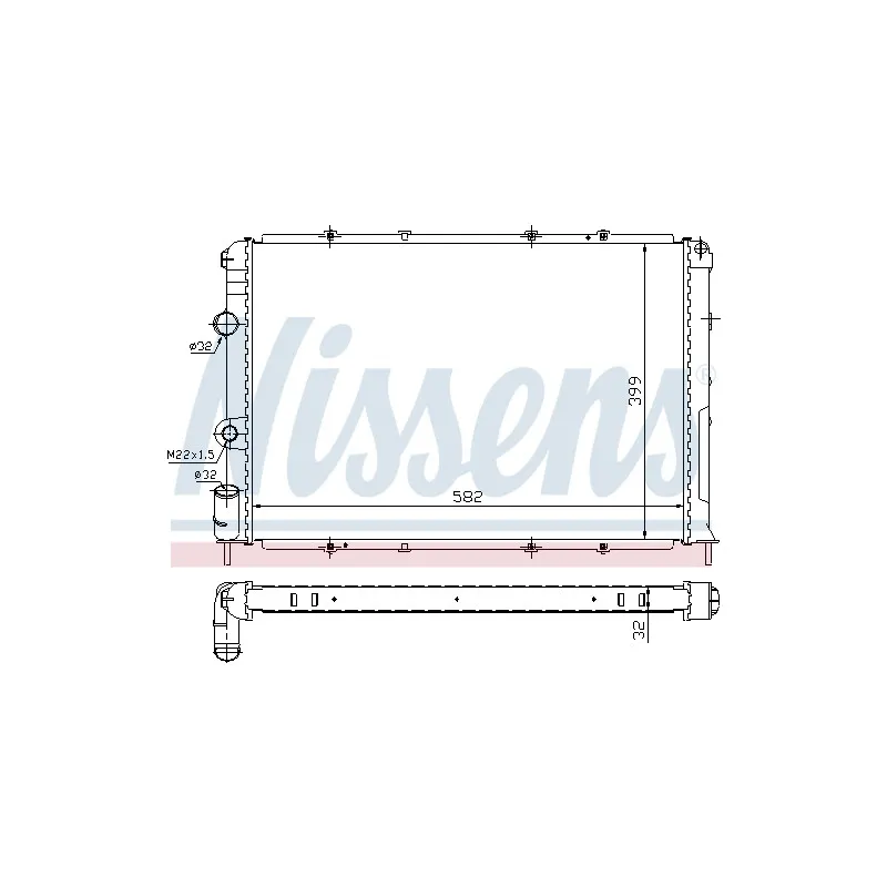 Radiateur, refroidissement du moteur NISSENS 695700