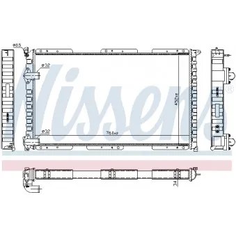 Radiateur, refroidissement du moteur NISSENS 695746