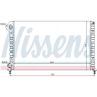 Radiateur, refroidissement du moteur NISSENS