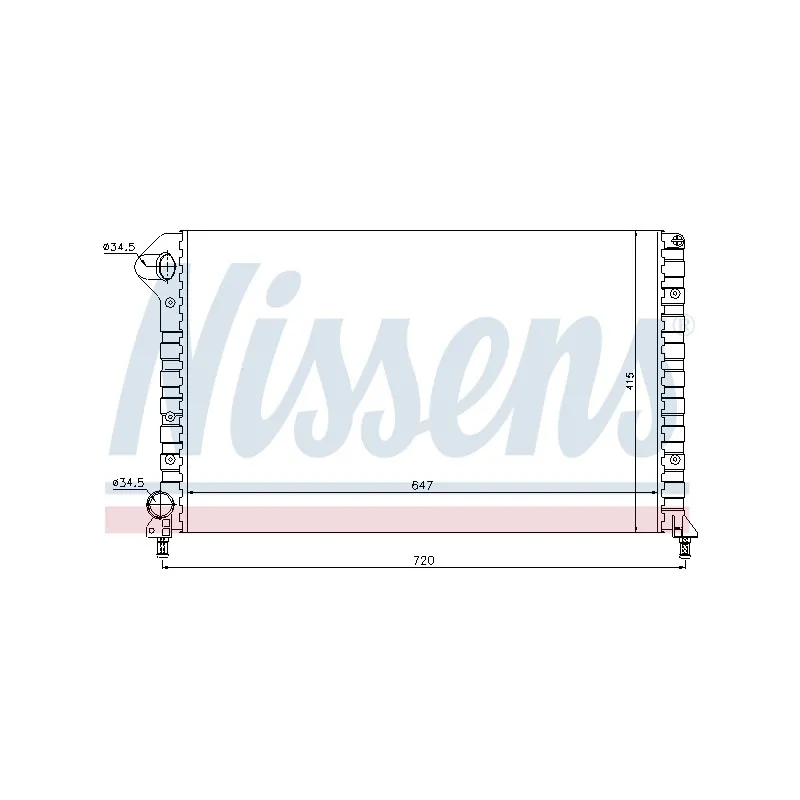 Radiateur, refroidissement du moteur NISSENS 695766