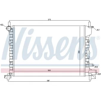 Radiateur, refroidissement du moteur NISSENS 695819
