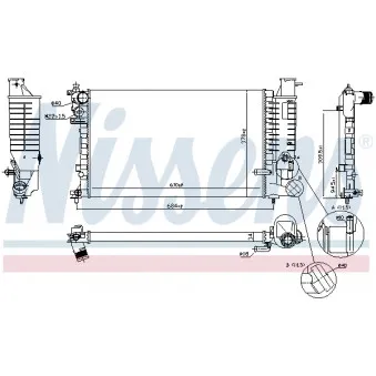 Radiateur, refroidissement du moteur NISSENS 695946