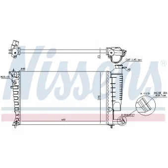 Radiateur, refroidissement du moteur NISSENS 695997