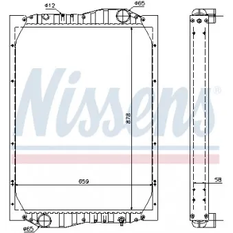 Radiateur, refroidissement du moteur NISSENS 69601A