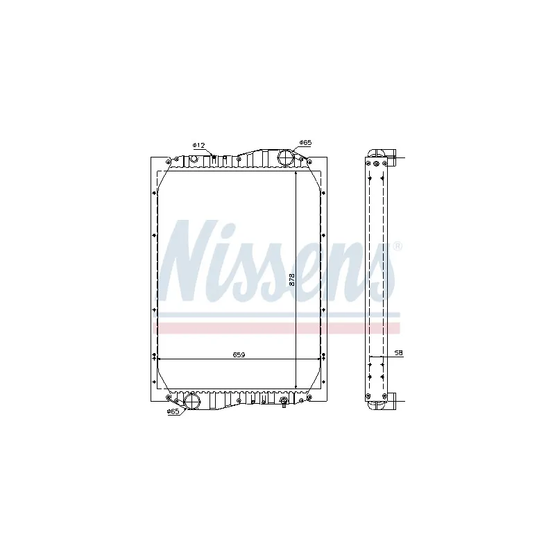 Radiateur, refroidissement du moteur NISSENS 69601A