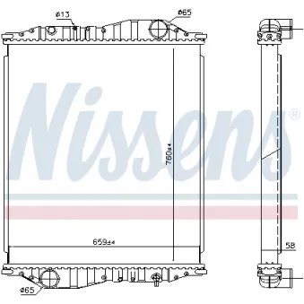 Radiateur, refroidissement du moteur NISSENS 69602A