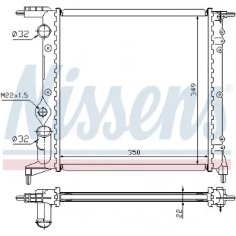 Radiateur, refroidissement du moteur NISSENS